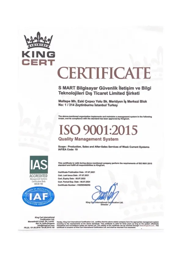 ISO9001 Certificate